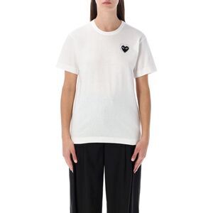 COMME DES GARCONS PLAY Men's Cotton T-Shirt with Signature Heart Logo Men